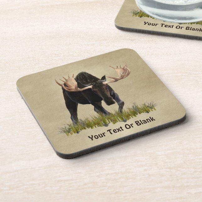 Porta-copo Cobrança Da Moose Bull Em Papel Antigo (Left Side)