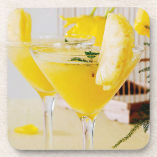 Porta-copo Cocktail de Fresca de abacaxi e gengibre