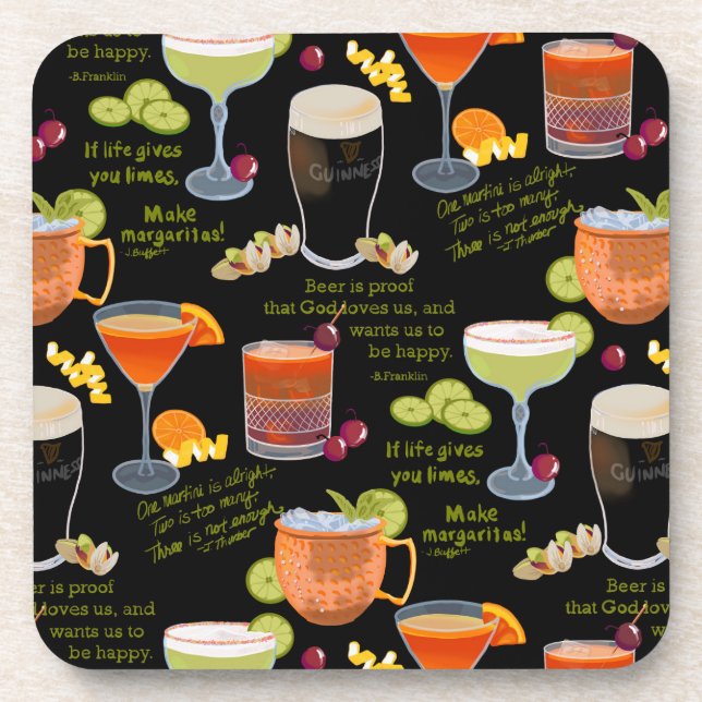 Porta-copo Cocktails e contemplação (Frente)