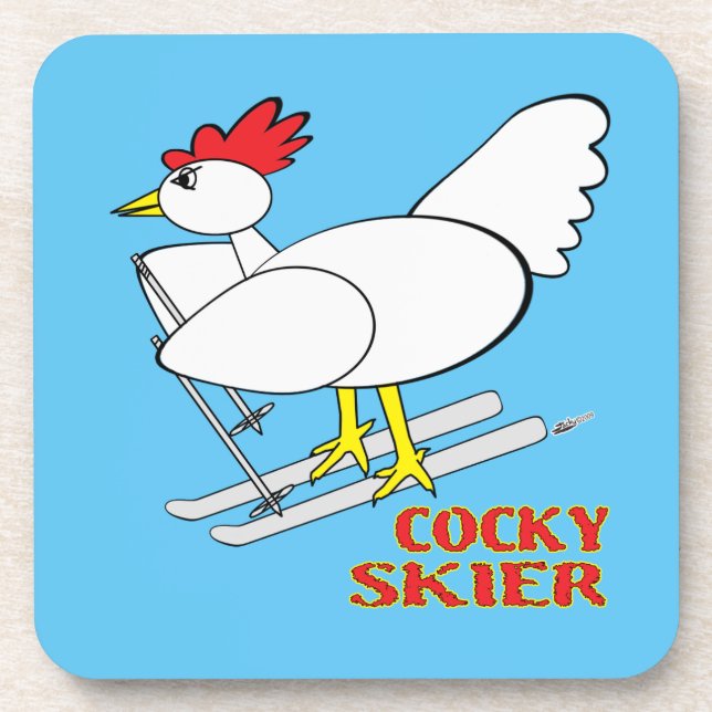 Porta-copo Cocky Skier (Frente)