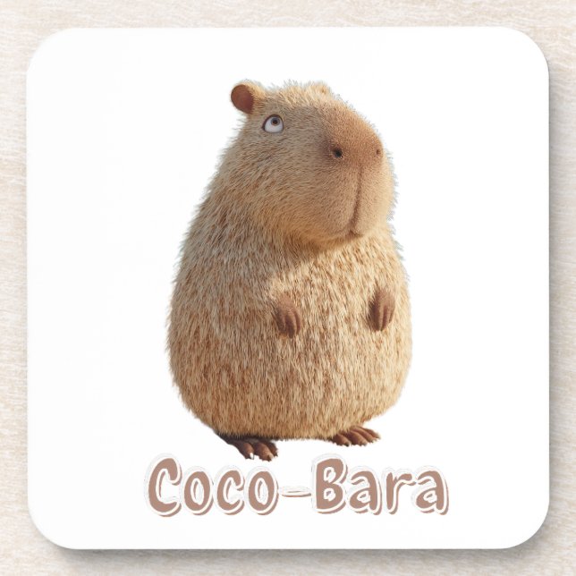 Porta-copo Coco-Bara Vibes. Capybara Core: Couto de Coco (Frente)