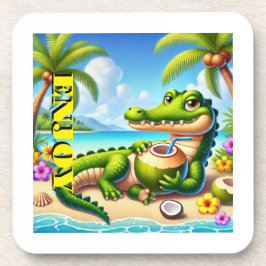 PORTA-COPO COCODRILLO COM ÁGUA COCO