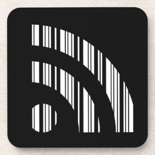 Porta-copo CÓDIGO DE BAR RSS FEED Logotipo Código de barras D