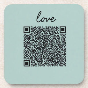 Porta-copo Código QR de Amor