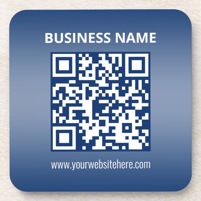 Porta-copo Código QR | Gradiente Azul (ou qualquer cor) (Frente)