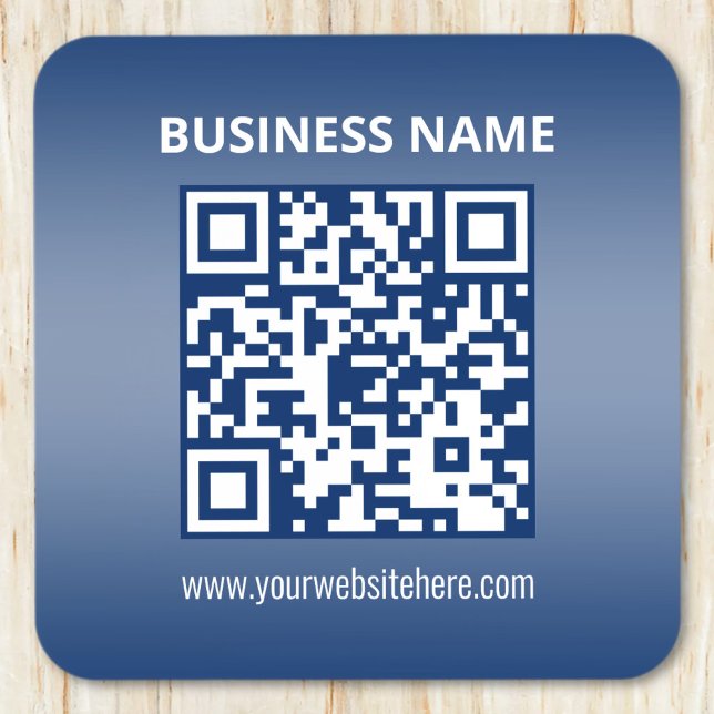 Porta-copo Código QR | Gradiente Azul (ou qualquer cor) (Criador carregado)