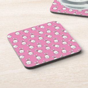 Porta-copo Coelhinho branco giro e giro a rosa