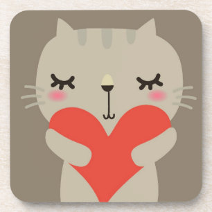 Porta-copo Coelho bonito com amor
