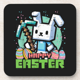 Porta-copo Coelho Feliz de Páscoa Jogo Pixel 