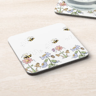 Porta-copo Cogumelos e Butterfles, flores de gafanhotos