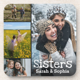 Porta-copo Colagem de Fotografias de Irmãs Personalizadas Mod