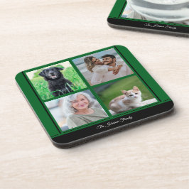 Porta-copo Colagem Fotográfica e Nome da Família Personalizáv