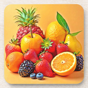 Porta-copo Colheita Fresca: Design de Colheita de Frutas Vibr