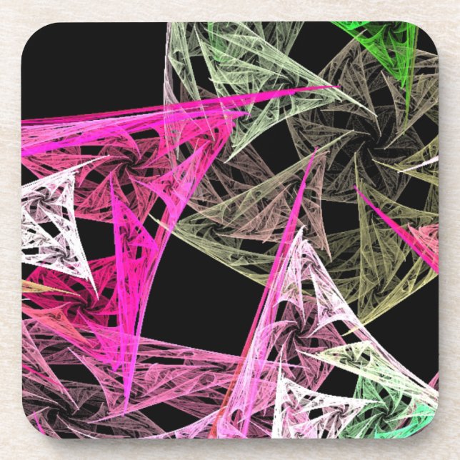 Porta-copo Colorida Abstrato Origami (Frente)