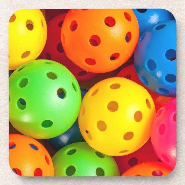 Porta-copo Colorida de Pickleball (Frente)