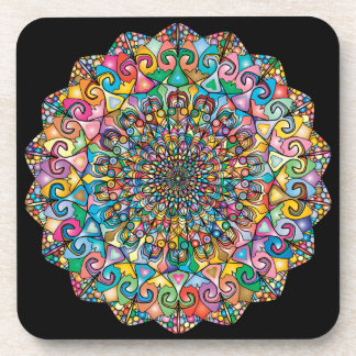 Porta-copo Colorida Montagem de Arte Mandala