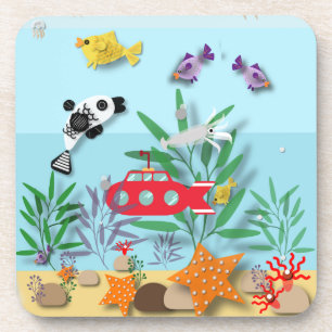 Porta-copo Colourful Underwater Scene