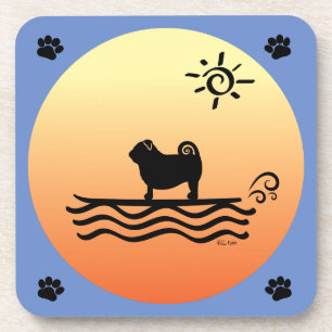 Porta-copo Coluna de bebidas do Surf Pug