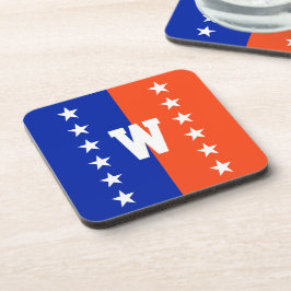 Porta-copo Colunas da Faculdade Azul Real e Laranja