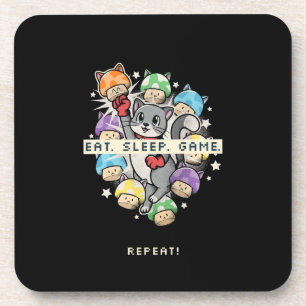 Porta-copo Coma, Dorme, Jogo, Repita