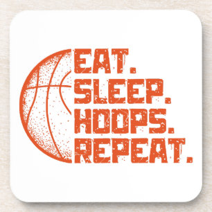 Porta-copo Coma Dormir Hoops Repetir Cotações Engraçadas de B