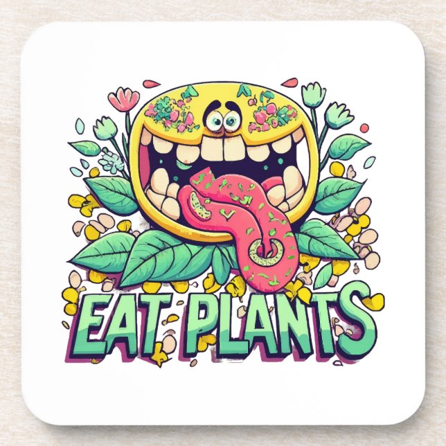 Porta-copo Comer Plantas (Frente)