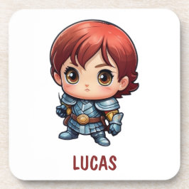 Porta-copo Comic Knight Personalized Kids Room Drink Coaster