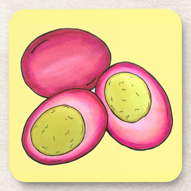 Porta-copo COMIDA Holandesa Picada Duro Picada Ovos de Beterr (Frente)