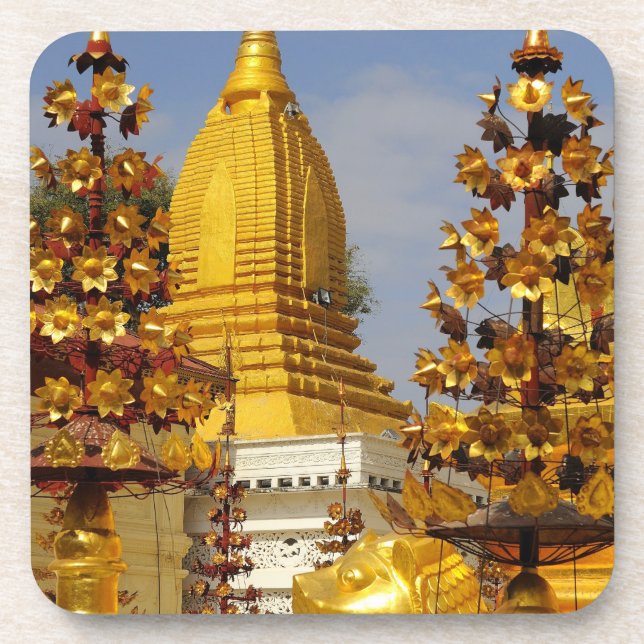Porta-copo Complexo Shwe Zigon Pagoda em Bagan (Pagan), (Frente)