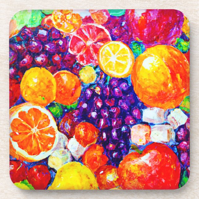 Porta-copo comprar de Arte Fresco - Padrão de Frutas (Frente)
