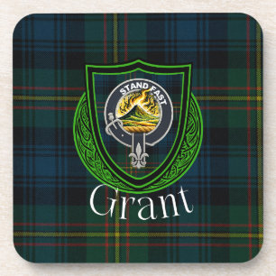 Porta-copo Conceda Tartan e Brasão do Clã Escocês Grant
