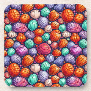 Porta-copo Conchas marinhas coloridas