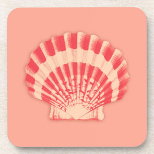 Porta-copo Conchas marítimas - coral e pêssego
