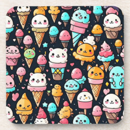 Porta-copo Cones de sorvete colorido, bonitos