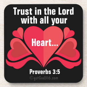 Porta-copo Confie no Lord Hearts gotGod316.com