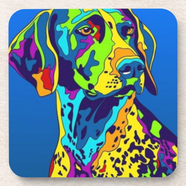 Porta-copo Conjunto de 6 Portas copos - Ponteiro curto alemão (Frente)