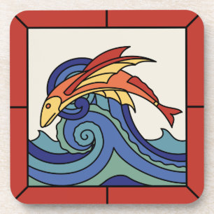 Porta-copo Conjunto de Azulejos da ilha catalã Vintage 1930s