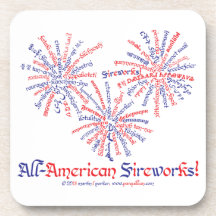 Conjunto de Copos All-American Fireworks Square