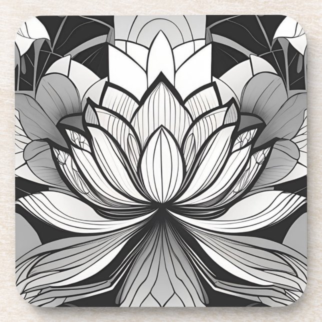 Porta-copo Conjunto de descanso Art Deco Lotus (Frente)