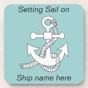 Porta-copo Conjunto de portas copos - âncora da remessa