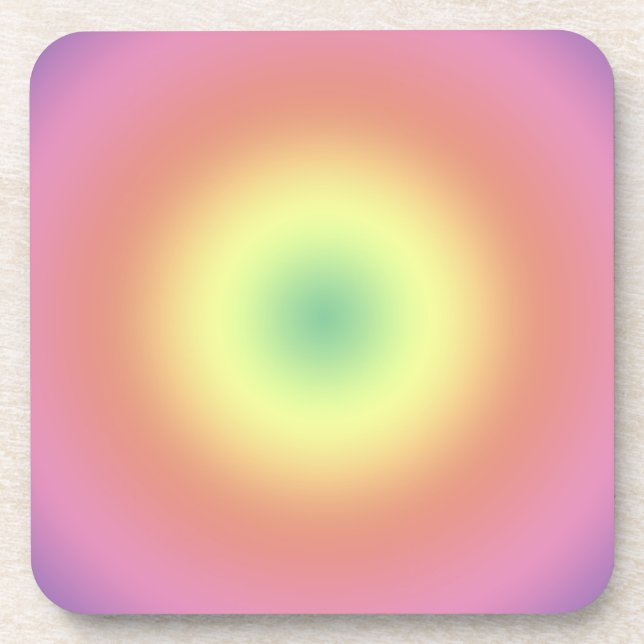 Porta-copo Conjunto de portas copos - Círculos arco-íris (Frente)