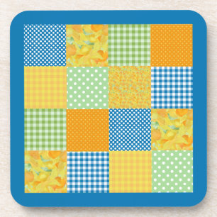 Porta-copo Conjunto de Portas copos Daffodils, Faux-Patchwork