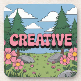 Porta-copo Conjunto de Portas copos de Afirmação Criativa Cut