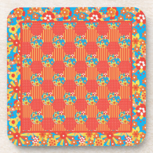 Porta-copo Conjunto de Portas copos de cor Cork - Laranja, Bl