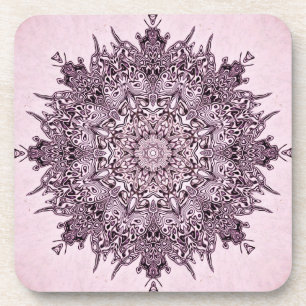 Porta-copo conjunto de portas copos de mandala de flores