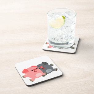 Porta-copo Conjunto de Portas copos de Porcos de Cartoon Bran