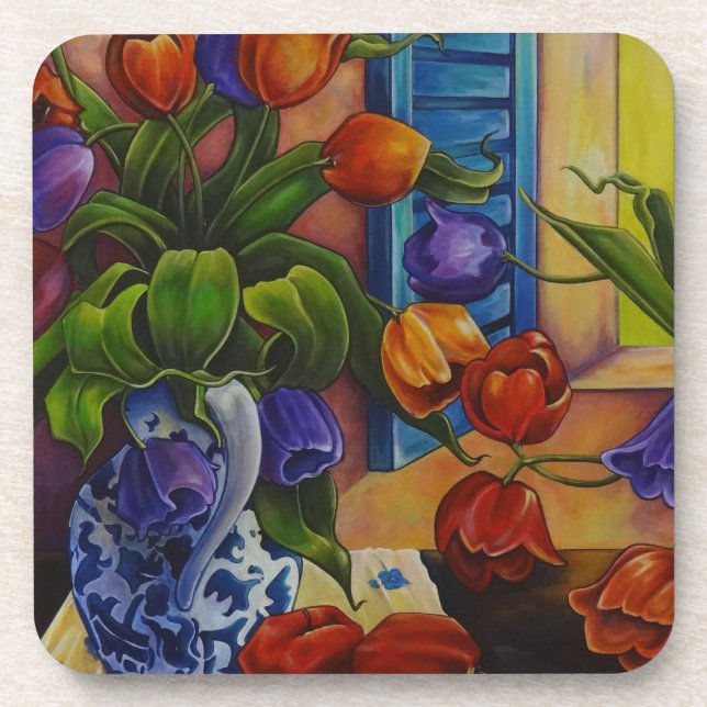 Porta-copo Conjunto de Portas copos de Tulipas e Maçãs 6 (Frente)