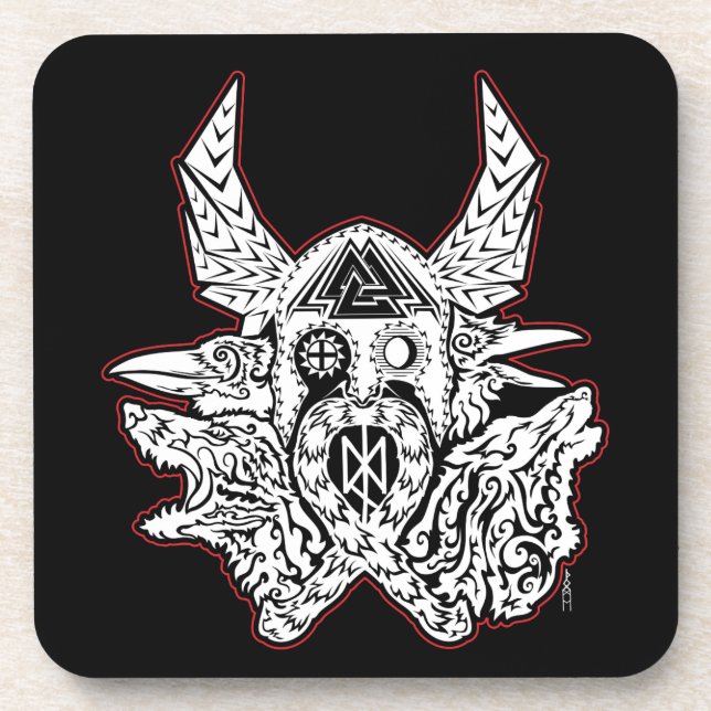 Porta-copo Conjunto de Portas copos Emblem Odin de 6 (Frente)