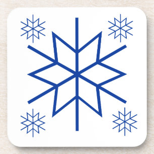 Porta-copo Conjunto de portas copos - Flocos de neve azuis