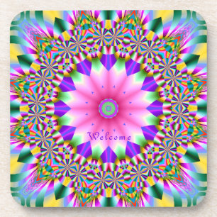 Porta-copo Conjunto de portas copos - Flor Artístico na Desig